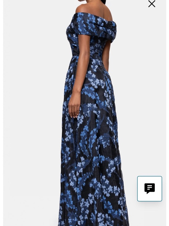 Embroidered Floral Off the Shoulder Gown
Betsy & Adam